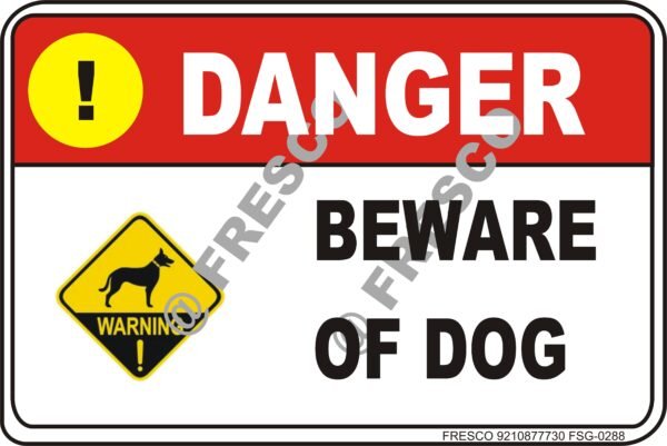 Waterproof Sunboard Sign, Self-adhesive/Nail Mounting (18 X12 INCH (45.72 X 30.48 CM),Danger signboard