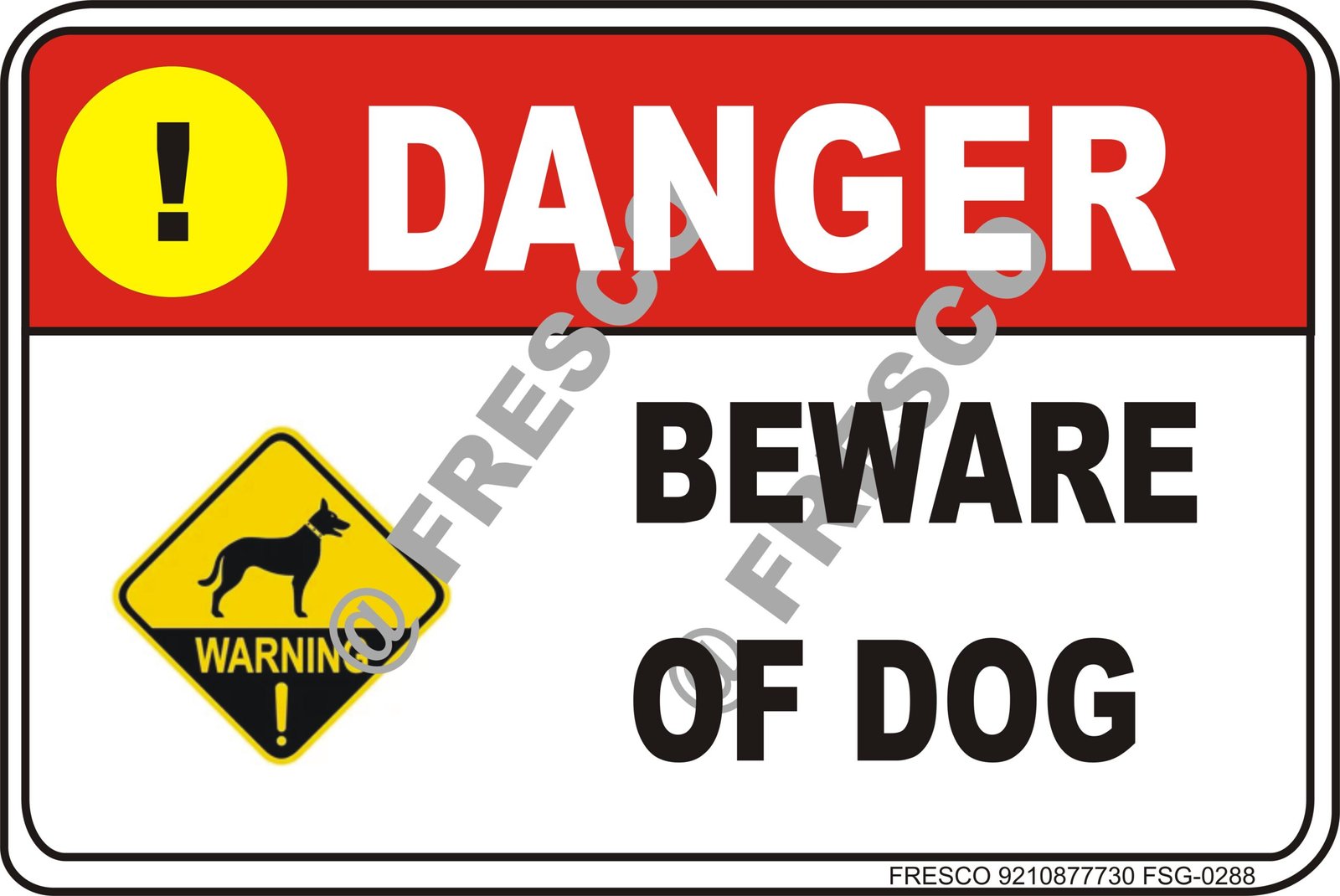 Waterproof Sunboard Sign, Self-adhesive/Nail Mounting (18 X12 INCH (45.72 X 30.48 CM),Danger signboard