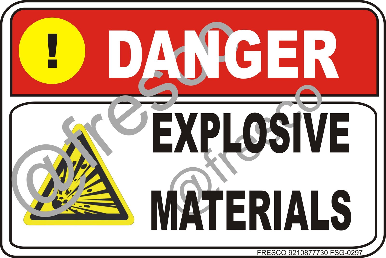 Waterproof Sunboard Sign, Self-adhesive/Nail Mounting (18 X12 INCH (45.72 X 30.48 CM),Danger signboard